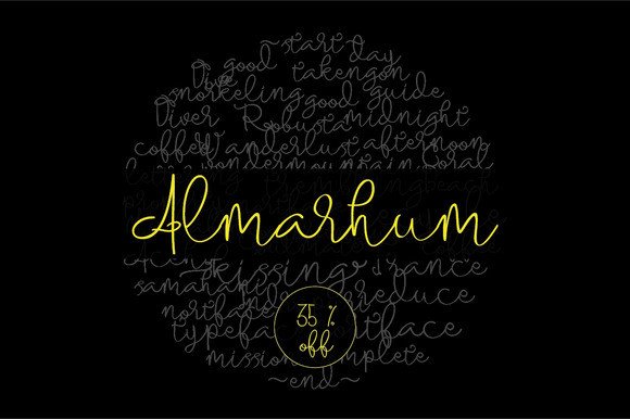 Almarhum: The Perfect Script Handwritten Font for Your Next Campaign