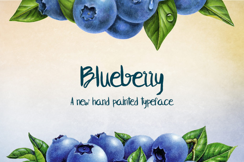 Blueberry: A Delicate Hand-Painted Font for Web Design