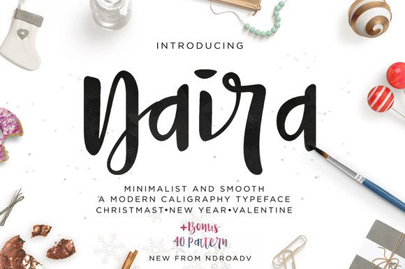 Discover the Charm of Naira: A Modern Calligraphy Font
