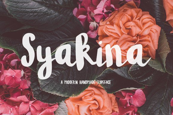 Discover the Charm of Syakina: A Modern Script Handwritten Font