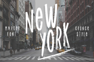 New York: A Unique Grunge Brush Font for Creative Branding
