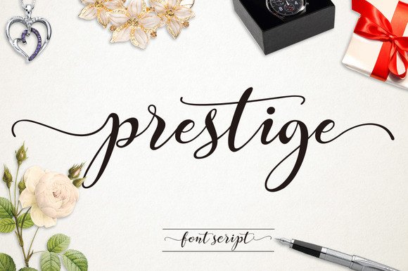 Prestige: A Beautiful Script Handwritten Font for Elegant Design